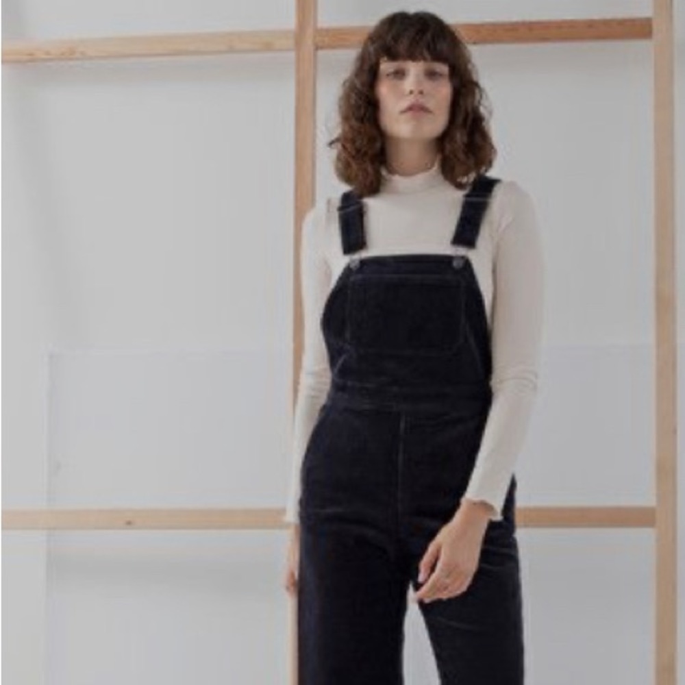 & Other Stories Navy Corduroy Overalls Size 6 NWT